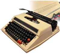 KHYTEBV Machine à écrire Manuelle Classique à l'ancienne - Portable et Facile à Utiliser - Comprend Un Jeu de Rubans - Machine à écrire