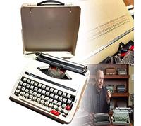 KHYTEBV Machine à écrire Manuelle Portable, Machine à écrire rétro Classique Vintage pour écrivains, Traitement de Texte Classique élégant et Durable avec Double Bobine