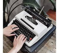 KHYTEBV Machine à écrire Manuelle Portable Traditionnelle, élégante et Durable, Traitement de Texte Classique, Machine à écrire rétro Classique Vintage pour écrivains, 30