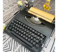 KHYTEBV Machine à écrire mécanique Anglaise, Machine à écrire Vintage Noire, Machine à écrire Manuelle Portable Traditionnelle à l'ancienne pour Un Flux nostalgique, élégante et Durable
