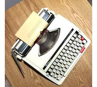 KHYTEBV Machine à écrire mécanique Vintage, idéale pour écrire des Romans n'importe où. Machine à écrire Manuelle rétro avec Clavier Rouge et Noir et Clavier Anglais. Idéale