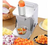 KHYTEBV Machine électrique de découpe de légumes, Hachoir Commercial en Acier Inoxydable, Coupe Automatique en Cubes, Taille de Coupe de 8 mm ()