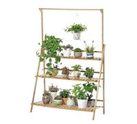 KHYTEBV Support pour Plantes, Support pour Fleurs, Support réglable à 3 Niveaux, Support pour étagère extérieure, intérieur et extérieur