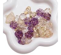 KHZen Acrylique Assorti des Perles À Bords Or Accessoire Portable pour Les Coutumes Bijoux Fournitures D'artisanat Contient Une Décoration