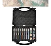 KHZKHC Kit De Test De Dureté Mohs, Stylo De Test De Dureté Testeur De Rayures, Testeur De Rayures 2-9, avec Boîte De Rangement, pour Kit D'identification De Minéraux Industriels, Bijoux en Jade