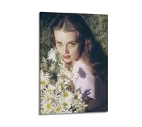 KHZTTREXT Jeanne Moreau Poster décoratif sur toile pour chambre à coucher familiale moderne 60 x 90 cm