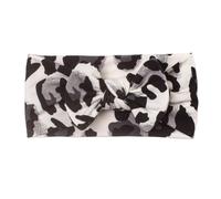 Ki - Bandeau à nœud pour nouveau-né - Large bandeau léopard avec nœuds - Doux et extensible - Pour un usage quotidien et la photographie