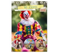 KI Clowns Mit Leichtigkeit das Leben genießen (Tischkalender 2026 DIN A5 hoch), CALVENDO Monatskalender: Bezaubernde Clowns der Lebensfreude