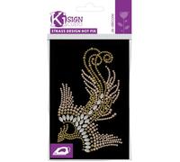 Ki-Sign - Transfert thermocollant clou et strass Phoenix 13,7x8,5 cm