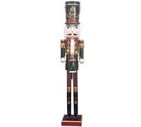 KI Store Casse-noisette de Noël, grandeur nature, 120 cm, en bois, taille réelle, taille XXL, décoration de Noël (soldat)