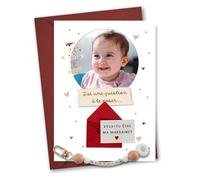 Kialaco Veux Tu Etre Ma Marraine Demande Personnalisée Carte avec Porte nnonce Grossesse Cadeau Photo Personnalisable Future Marraine Bientot Bapteme