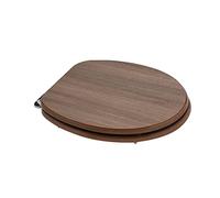 Kiamami Valentina Abattant Universel pour Toilettes en MDF, Finition Effet Bois chêne fumé