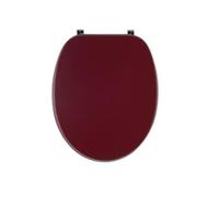 Kiamami Valentina - Abattant de toilettes rouge Amaranth en mdf compatibilité universelle