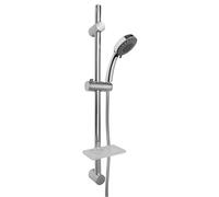 Kiamami Valentina - Barre de douche réglable avec pommeau 5 jets, porte-savon et flexible 150cm
