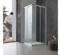 Kiamami Valentina - Cabine de douche carrée avec verre transparent 90x90 cm | Giada