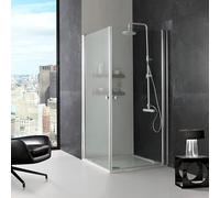 Kiamami Valentina - Cabine de douche d'angle à double vitrage 70x70 cm | Cristal