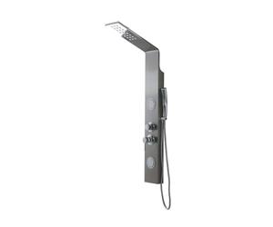 Kiamami Valentina - Colonne de douche hydromassante en acier brossé avec détails ronds