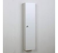 Kiamami Valentina Colonne de Salle de Bain Suspendue Blanche avec Une Porte et des étagères internes | Simply