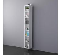 Kiamami Valentina - Colonne pivotante avec Miroir en Pleine Hauteur et étagères de Couleur Blanche