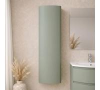 Kiamami Valentina - Colonne Salle de Bain Suspendue Vert Sauge 139 cm avec Porte Courbée, Meuble Gain de Place Déjà Assemblé