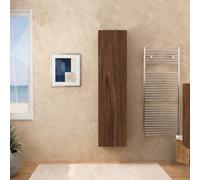 Kiamami Valentina - Colonne Salle de Bain Tabac 139 cm avec Porte Meuble Gain de Place Moderne