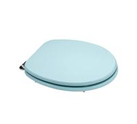 Kiamami Valentina Couvercle de WC à compatibilité Universelle en Bois MDF Bleu Clair