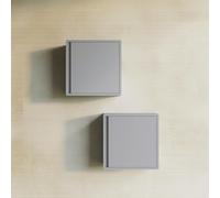 Kiamami Valentina - Cube Suspendu pour Salle de Bain 39cm Gris Clair | Monaco