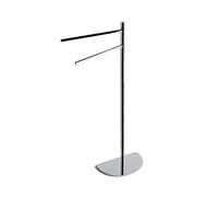 Kiamami Valentina - Cuvette autoportante avec Porte-Serviettes et Base en Demi-Lune chromée.