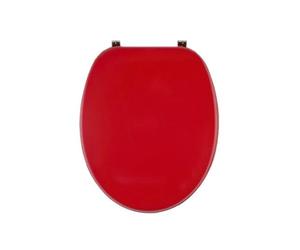 Kiamami Valentina - Housse de siège de toilette universelle rouge framboise avec traitement antibactérien