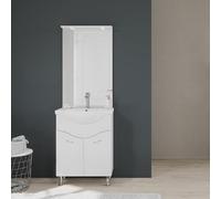 Kiamami Valentina Meuble de Salle de Bain 65 cm 2 Portes avec lavabo et
