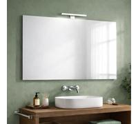 Kiamami Valentina - Miroir encastré avec Lampe chromée 100x70 réversible