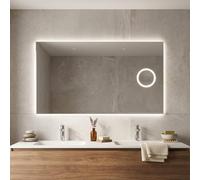 Kiamami Valentina - Miroir Rectangulaire Rétroéclairé LED 120x70 avec Miroir Grossissant