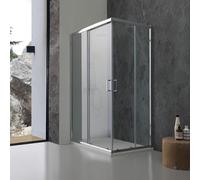 Kiamami Valentina - Paroi de douche 6 mm transparente 70x100 cm réversible avec profils en aluminium | Giada