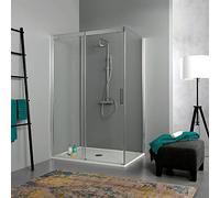 Kiamami Valentina Paroi de Douche d'angle 80x120 Porte coulissante et Hauteur 190 cm | Dream
