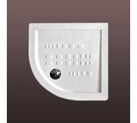 Kiamami Valentina - Piatto Doccia Semicircolare in Ceramica | Spessore Ridotto 5,5 cm | Made in Italy | 90x90 cm | Installazione Filo Pavimento | Antiscivolo, Bianco, Semicircolare, Ceramica