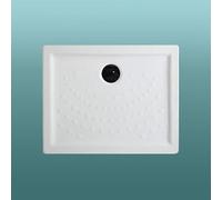 Kiamami Valentina Plateau de Douche 70x90 h6cm en céramique Blanche antidérapante | Malte