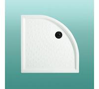 Kiamami Valentina Plateau de Douche en céramique Blanche 90x90 Semi-Circulaire h6cm Malta