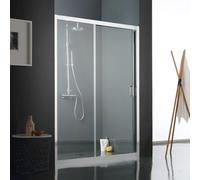 Kiamami Valentina - Porte de douche niche 110 cm verre clair | Fly