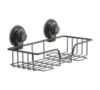 Kiamami Valentina - Porte-objets pour douche en métal noir avec ventouse