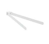 Kiamami Valentina - Porte-Serviettes articulé Laiton chromé Blanc Mat - Fixation par vis Incluse Hyacinthe