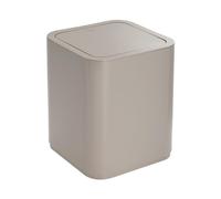 Kiamami Valentina - Poubelle carrée en polypropylène pour salle de bains, beige