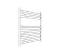 Kiamami Valentina - Radiateur de salle de bain moderne en acier blanc 75x77