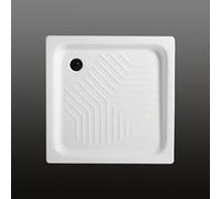 Kiamami Valentina - Receveur de Douche en céramique 80x80 avec Bordure h 10cm | Topaze