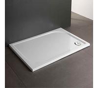 Kiamami Valentina - Receveur de Douche en Résine | Extra Plat | 80x100 cm | Adapté Installation au Ras du Sol ou Surélevée | Matériau Résistant et Hygiénique, 80x100 CM, Résine