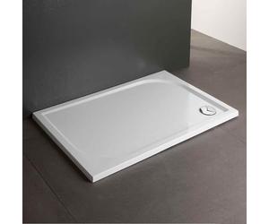 Kiamami Valentina - Receveur de Douche en Résine | Extra Plat | 80x100 cm | Adapté Installation au Ras du Sol ou Surélevée | Matériau Résistant et Hygiénique, 80x100 CM, Résine