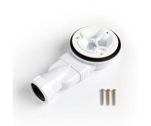 Kiamami Valentina - Sortie en plastique blanc compatible avec le receveur de douche Muse