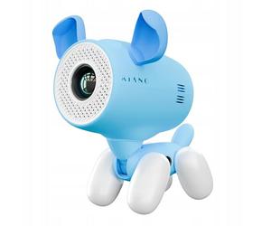 KIANO Alpha Kid Dog Kinder Beamer | HD 1280×720 | Android 13 | 200 ANSI Lumen | 50-150 Zoll | WLAN & Bluetooth | Lern- & Spielprojektor für Kinder | Weiß-Blau