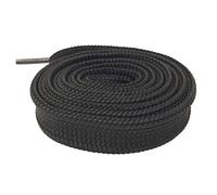 KIANSLA Lacet 18mm Extra Large Largeur Double Couche Lacets Sneaker Couleur Unie Chaussures Plates Cordes, Noir