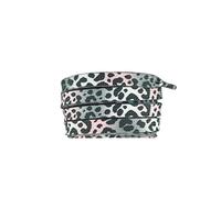 KIANSLA Lacet Plat pour Baskets Couleur Imprimé Léopard Tie-dye Gradient Lacet Corde Hommes Femmes Toile Lacets, Gris Blanc