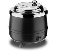 Kiaoeiuyti 15L Black Commercial Soup Kettle Chauffeur, 400W Catering Electric Isolation Food Warmer avec Un Pot intérieur Amovible, pour du vin Chaud, du Piment ou du Curry